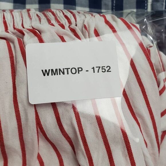 Forever 21 Medium White/Red Strip Off Shoulder Top - Picture 7 of 7